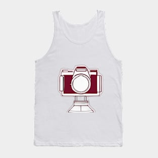 Vintage Camera Silhouette T-Shirt Design No. 869 Tank Top